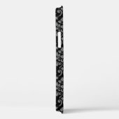 フェイユダマスクパターン灰色オンブラック Case-Mate iPhoneケース (裏面 / 右)