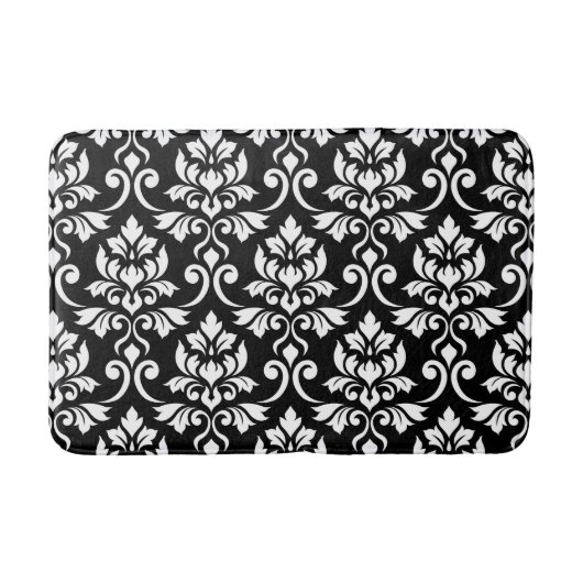 フェイユダマスクパターン白(黒) バスマット (正面)