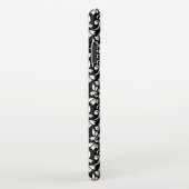 フェイユダマスクパターン白（黒） iPhoneケース (右側)