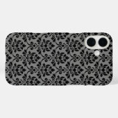 フェイユダマスクパターン黒オングレー Case-Mate iPhoneケース (裏面 (横))