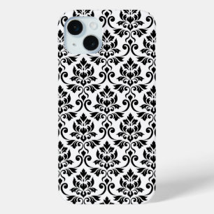 フェイユダマスクパターン黒（白） iPhone 15 MINIケース