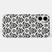 フェイユダマスクパターン黒（白） Case-Mate iPhoneケース (裏面 (横))