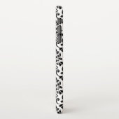 フェイユダマスクパターン黒（白） iPhoneケース (左側)