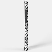 フェイユダマスクパターン黒（白） SAMSUNG GALAXYケース (右側面)