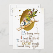 フェイユニークアがイースターお洒落・バニー・カードに乗る シーズンポストカード (正面/裏面)