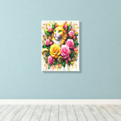 フェイリンアミッド鮮やかフローラ開花12x16 キャンバスプリント (インサイチュ (ウッドフロア))