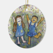 フェイ信じリースおもしろいアートカスタムオーナメント セラミックオーナメント (左)