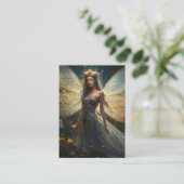 フェイ白熱［赤熱］光を放つアリー写真のリアルな背景 名刺 (スタンド正面)