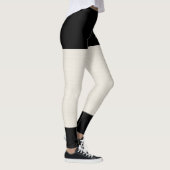 フェイ素朴クブラックショート付きテクスチャバーラップ レギンス (右)