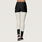 フェイ素朴クブラックショート付きテクスチャバーラップ レギンス (裏面)