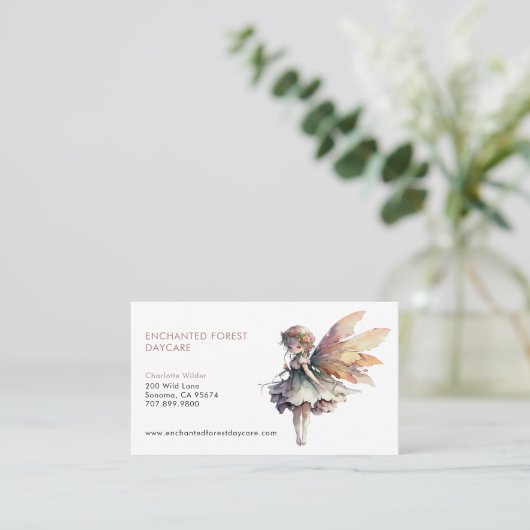 フェイ絵を描アー子供保育園名刺 名刺 (スタンド正面)