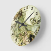 フェイ遠くにリー – アーサー・ラッカム ラウンド壁時計 (傾斜)
