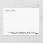 フェウインテリア ポストカード (裏面)