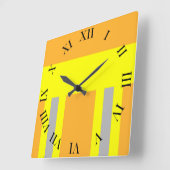 フェウエルワーシンボルユニフォームSandfarben Quadratische W スクエア壁時計 (傾斜)