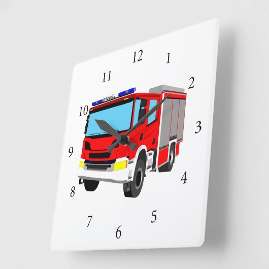 フェウエルヴァラートレーシュファールズーグ スクエア壁時計 (傾斜)