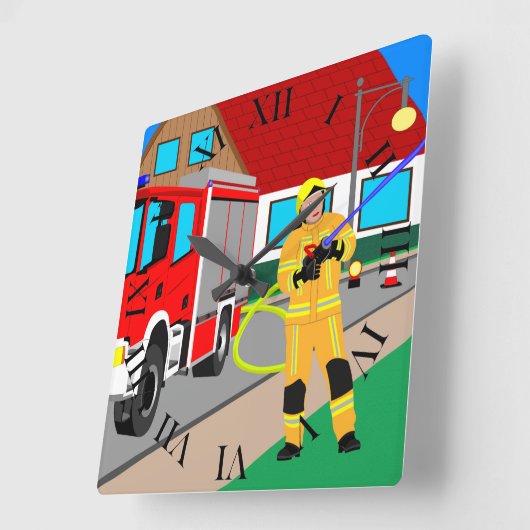 フェウエルヴァーマンイムフェウエルヴァーレイナッツベイムローシェンクア スクエア壁時計 (傾斜)