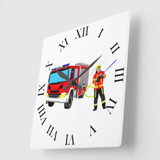 フェウエルヴァーマンウントレーシュファーズウグクアドラチェワンドゥ スクエア壁時計 (傾斜)