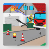 フェウエルヴァーマンレーシュトガージェンブランドクアドラチェワン スクエア壁時計 (正面)