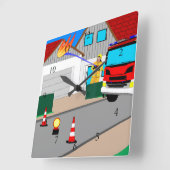 フェウエルヴァーマンレーシュトガージェンブランドクアドラチェワン スクエア壁時計 (傾斜)