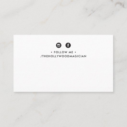 フェグラデーションード方位モダン文字ミニマルはっきりした黒 名刺 (裏面)