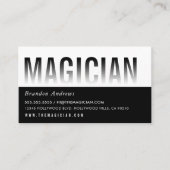 フェグラデーションード方位モダン文字ミニマルはっきりした黒 名刺 (正面)