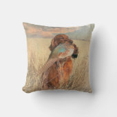 フェザントとアイリッシュセッター      クッション (正面)