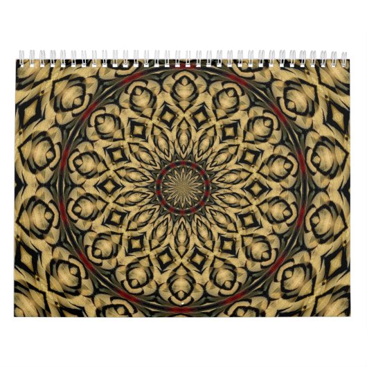 フェザントフェザー万華鏡のように千変万化するパターン カレンダー (カバー)