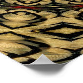 フェザントフェザー万華鏡のように千変万化するパターン ポスター (角)