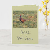 フェザント カード (黄色い花)