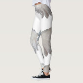 フェザーおもしろいエンジェルウィングスフェザーホワイトレギンス レギンス (左)