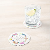 フェザーとビーズリースボホ結婚のコースター ペーパーコースター (インサイチュ)