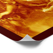 フェザーと金ゴールド黄色の白のロマンチックな天使 ポスター (角)