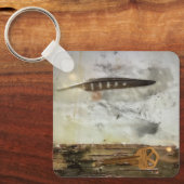 フェザーと鍵キーチェーン キーホルダー (正面)