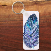 フェザーのキーチェーン – カスタムカラー キーホルダー (正面)