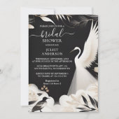 フェザーアジアスカイクラウドクレーンおもしろいブライダルシャワー 招待状 (正面)