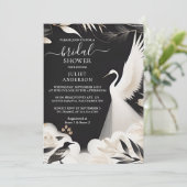 フェザーアジアスカイクラウドクレーンおもしろいブライダルシャワー 招待状 (スタンド正面)