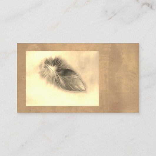 フェザーアートセピア名刺カスタムデザイン 名刺 (裏面)