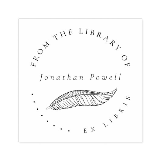 フェザーエレガントペンカスタムライブラリのライブラリの本 ラバースタンプ (インプリント)