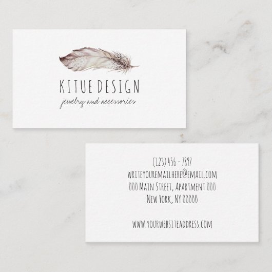 フェザーガーリーボフェミニンホ 名刺 (正面/裏面)