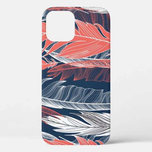 フェザーグラフィックス、美しいシームレスなパターン。 Case-Mate iPhoneケース (裏面)