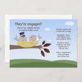 フェザーザネストブライダルシャワーの招待 招待状 (正面/裏面)