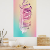 フェザースケッチ素晴らしアートオリジナルイラストレーション ポスター (キッチン)