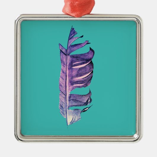 フェザースケッチ素晴らしアートオリジナルイラストレーション メタルオーナメント (正面)
