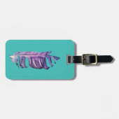 フェザースケッチ素晴らしアートオリジナルイラストレーション ラゲッジタグ (正面横)