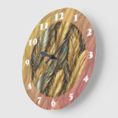 フェザーズゴールデンシルバーアート ラージ壁時計 (傾斜)