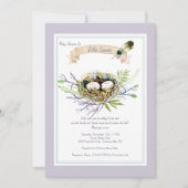 フェザーズネストベビーシャワー招待状 招待状 (正面)