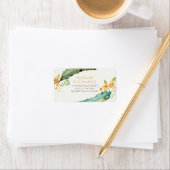 フェザーズボヘミアンロマンチック結婚ティール（緑がかった色） ラベル (インサイチュ)