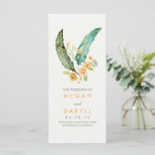 フェザーズボホティール（緑がかった色）結婚式 プログラム (スタンド正面)