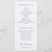 フェザーズボホ結婚式 プログラム (裏面)