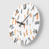 フェザーズラグジュアリートレンディーボホコレクション ラージ壁時計 (傾斜)